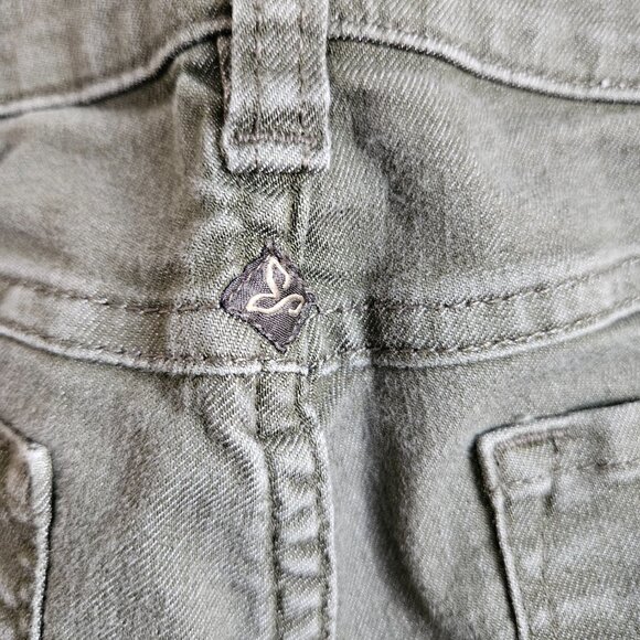 Prana Kayla Cargo Green Jean  - Tapered to Ankle - Size 2/26 - Picture 3 of 6
